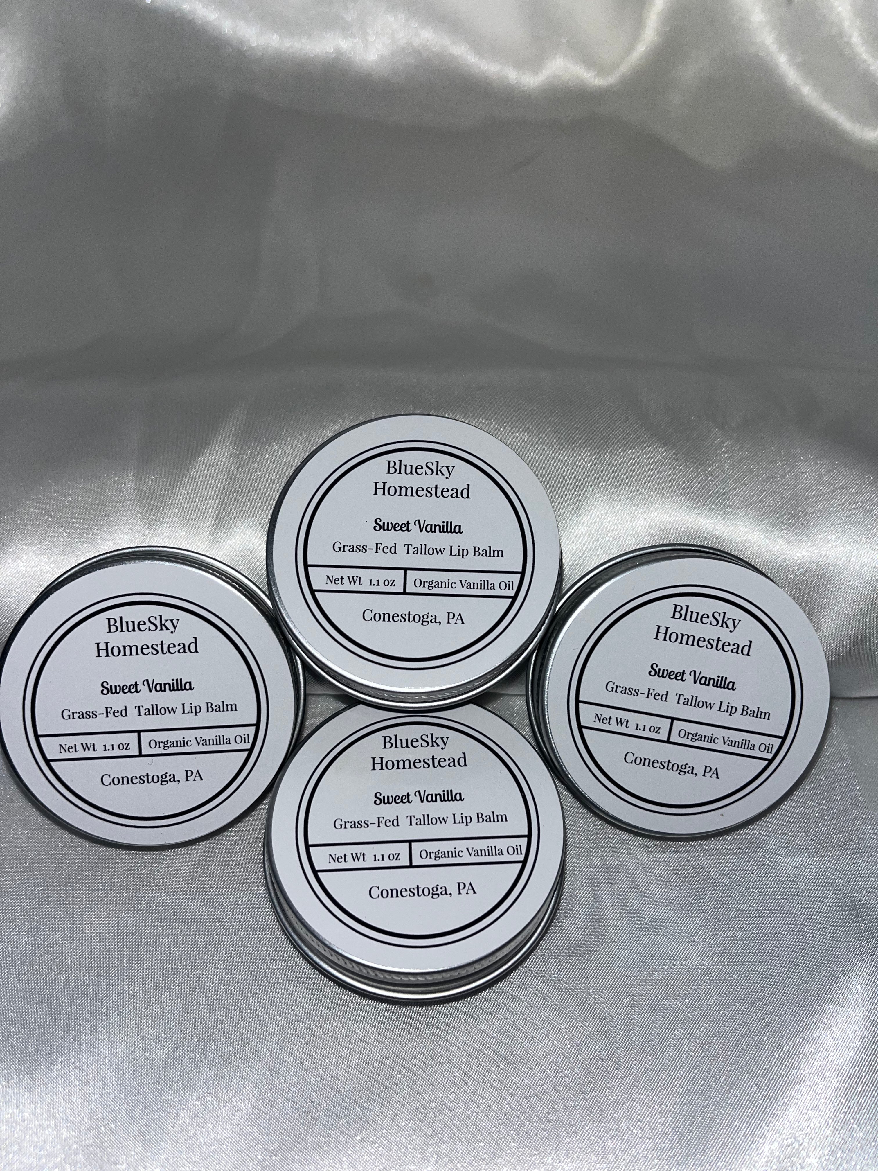 100% grass-fed tallow lip balm